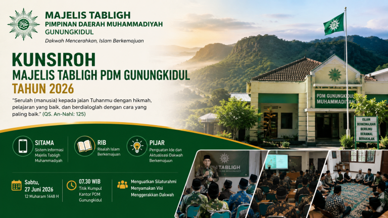 Kunsiroh Majelis Tabligh PDM Gunungkidul: Menguatkan Silaturahmi, Meneguhkan Dakwah Islam Berkemajuan